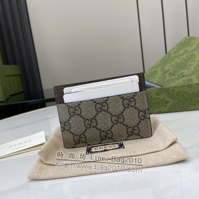 Gucci專櫃古馳最新款飾GG細節卡片夾卡包 jh2305型號：768248